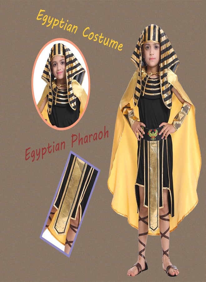 DSplay Boys Egyptian Pharaoh Costume Cosplay Kids Halloween (7-9 years) - Image 2